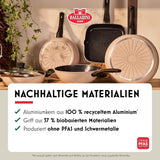 Ledro stegepande, 24 cm, aluminium, velegnet til induktion, non-stick keramisk belægning, Thermopoint, Made in Italy, beige Gryder og pander Naty Shop