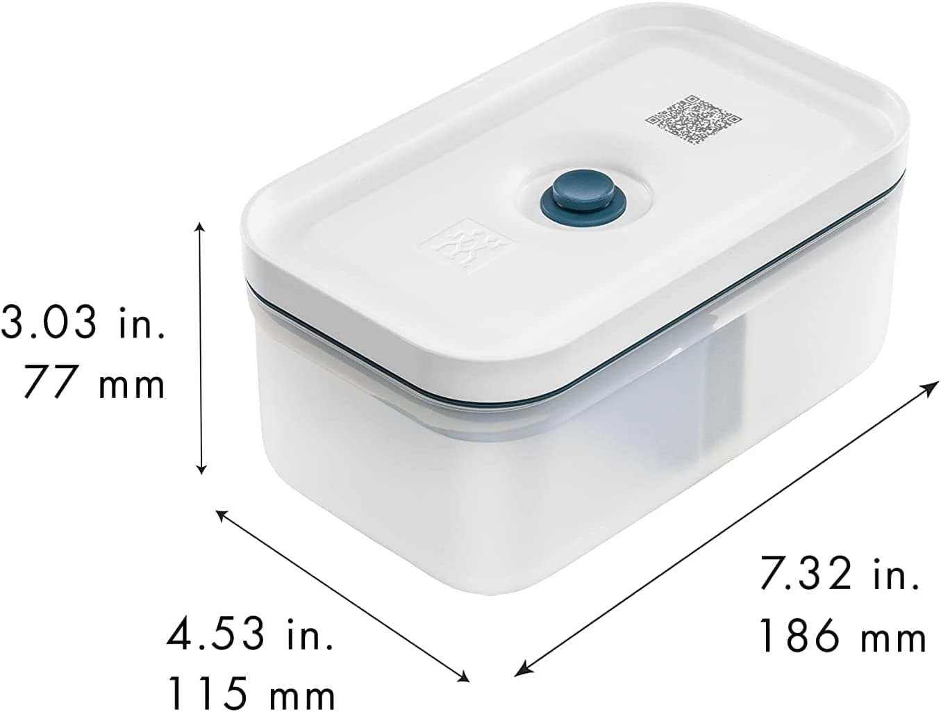 Zwilling Fresh & Save vakuum madpakkesæt / køleskabsopbevaring, 3 stk, plastik, semi-transparent, La Mer Food opbevaringskasser Naty Shop