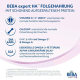 BEBA Expert HA 2 Tilskudsmælk efter 6 måneder, babymad med hydrolyseret protein, kun laktose, palmeoliefri, 6 stk. (6 x 550 g) Naty Shop