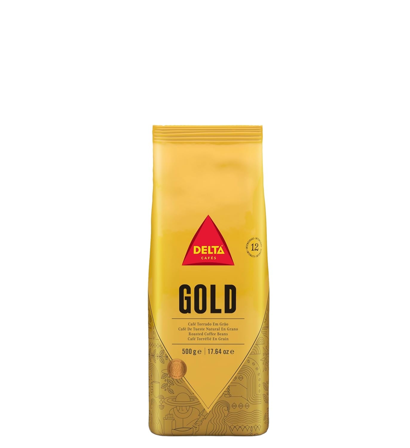 Parti Delta kaffebønner, Guldemballage, 500 g