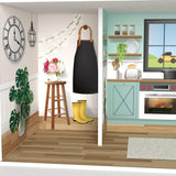 Olivia'S Little World Drømmeland Farmhouse Børn Interaktivt trædukkehus 3 etager med 13 dukkemøbler Tilbehør Hvid TD-13632A Dukkehuse Naty Shop