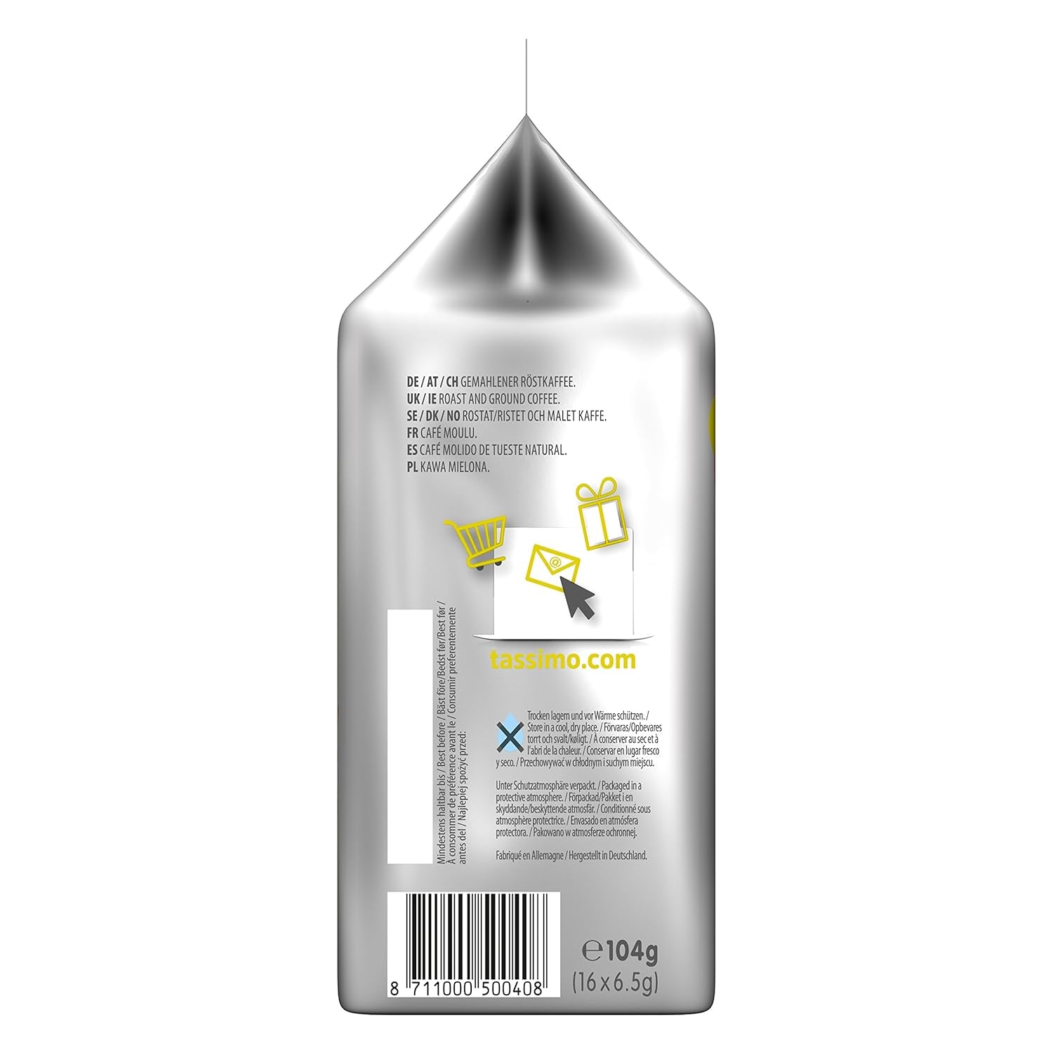 Tassimo Kapseln Jacobs Krönung, 5 x 16 puder, 80 Kaffeekapseln