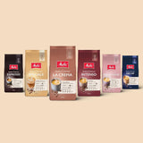 Melitta BellaCrema koffeinfri kaffebønner 4 x 1 kg uformede kaffebønner til fuldautomatiske kaffemaskiner Koffeinfri lysristet tysk ristning 3 styrke