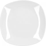 Van Well Lilli kaffeservice til 12, 36-dele kvadratisk hvidt porcelænsstel med buede kanter til et perfekt arrangeret sofabord - Tåler opvaskemaskine