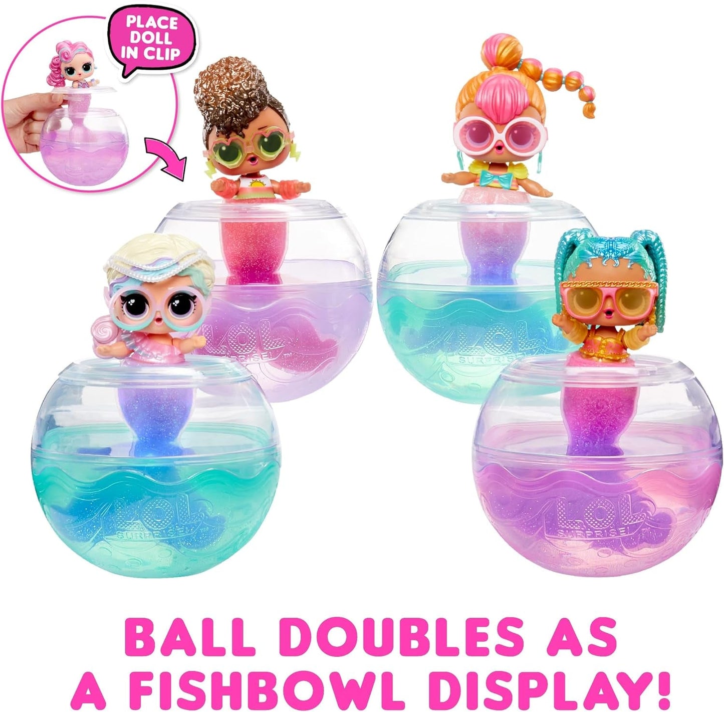 LOL overraskelse! Mermaids Tots - Minifashionable dukker med farveskiftende haler - Velegnet til samlere, piger og drenge fra 4 år og opefter