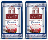INDIA GATE Premium Basmatiris – Aromatisk, fin langkornet ris fra Indien, fin langkornet (1 x 500 g)