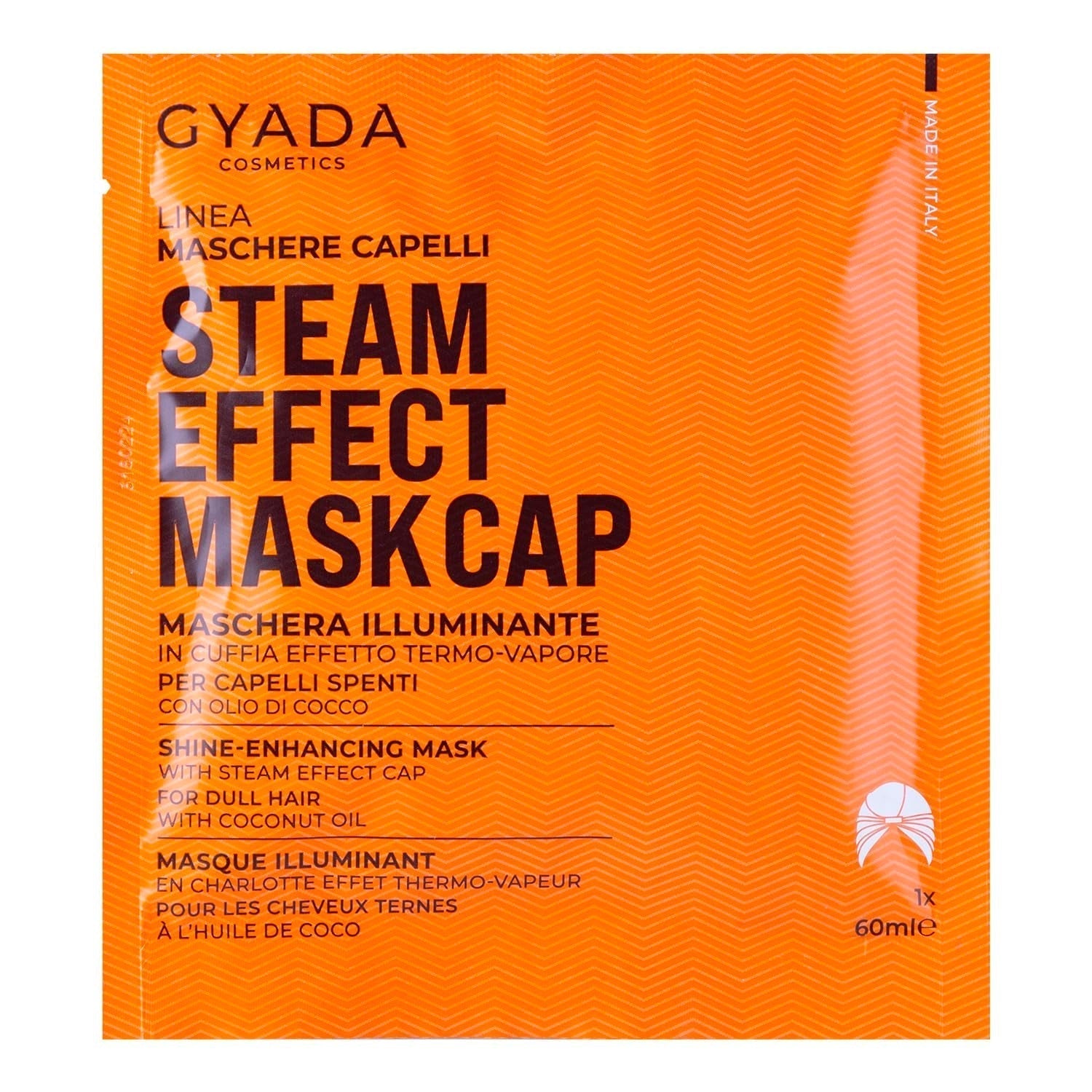 GYADA COSMETICS hårmaske lavet af let og revitaliserende materiale, giver glans og blødhed, nærende og reparerende effekt, med termisk hætte, baseret på kokosolie og avocado, 60 ml Naty Shop hårmaske Standard titel