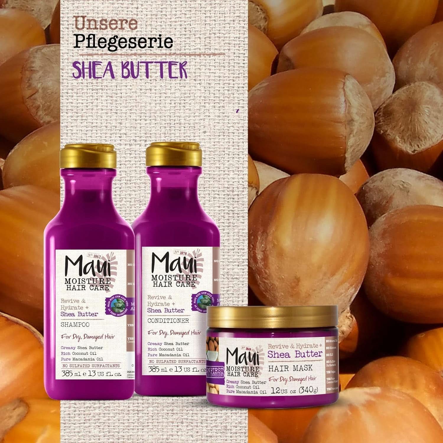 Maui Moisture Revive & Hydrate + Shea Butter, Shampoo eller Conditioner, 385ml Shower & Bath Naty Shop