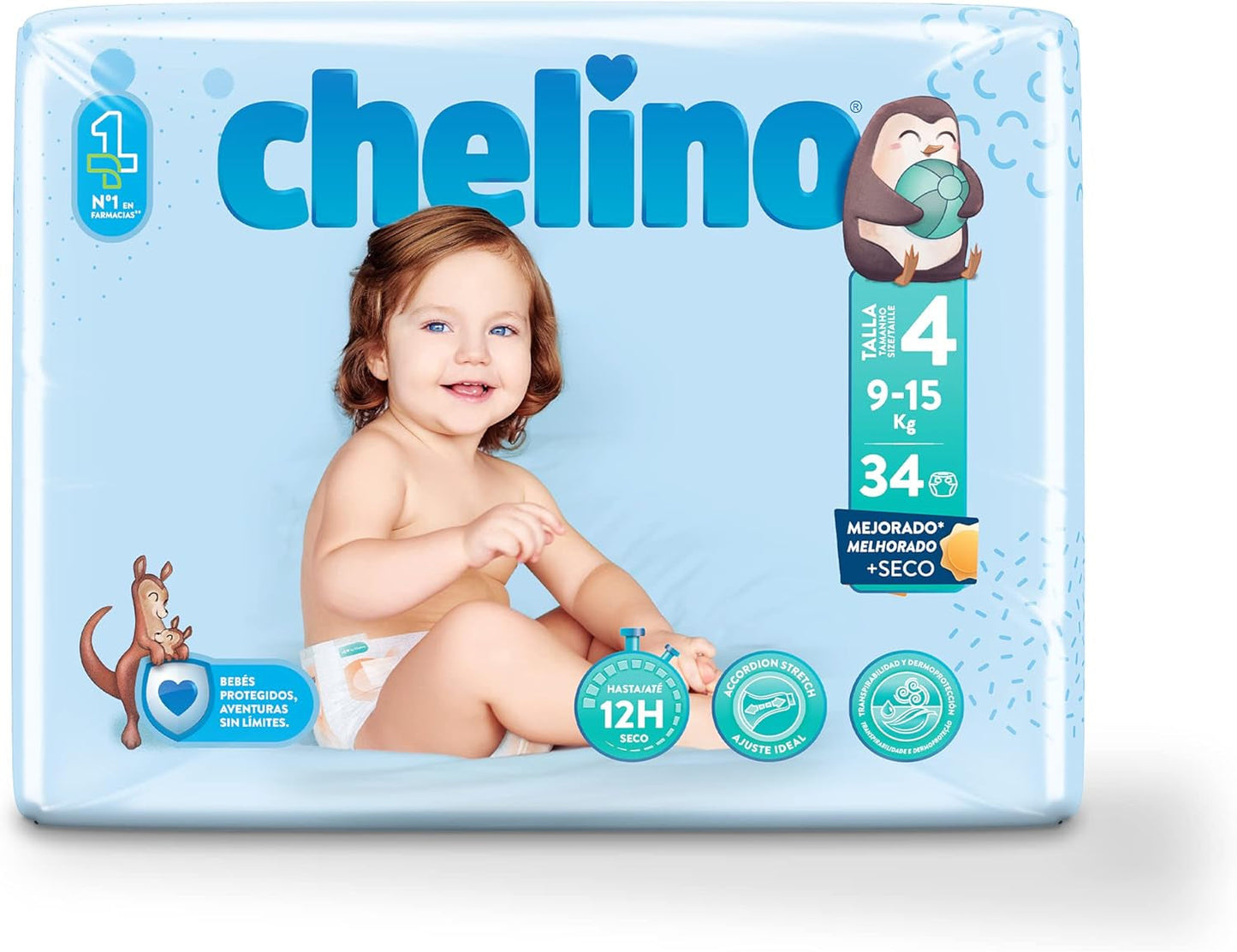 Fashion & Love babybleer str. 4 (9-15 kg), 34 stk