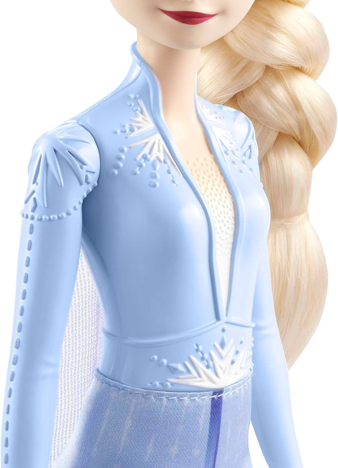 Mattel Disney Princess Elsa Doll, Frozen Doll in Travel Outfit, Kambart blondt hår, Ledled, Aftagelig nederdel og støvler, Disney-gaver, Legetøj fra 3 år og opefter, HLW48