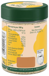 Fuchs Gewürze - Zimt Zucker Vanille - Gewürz zum Versüßen von Wafeln, Milchgetränken eller Joghurt - aus natürliche Ingrediens - 100 g i wiederverwendbarer, genbrugsbarer Dosis