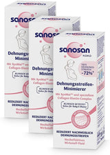 Sanosan Stretch Mark Minimiser, klinisk testet - bevist at reducere strækmærker efter graviditet, uden paraffinolie, farvestoffer, silikoner, 75 ml Kosmetik og skønhed Naty Shop 3 stk.