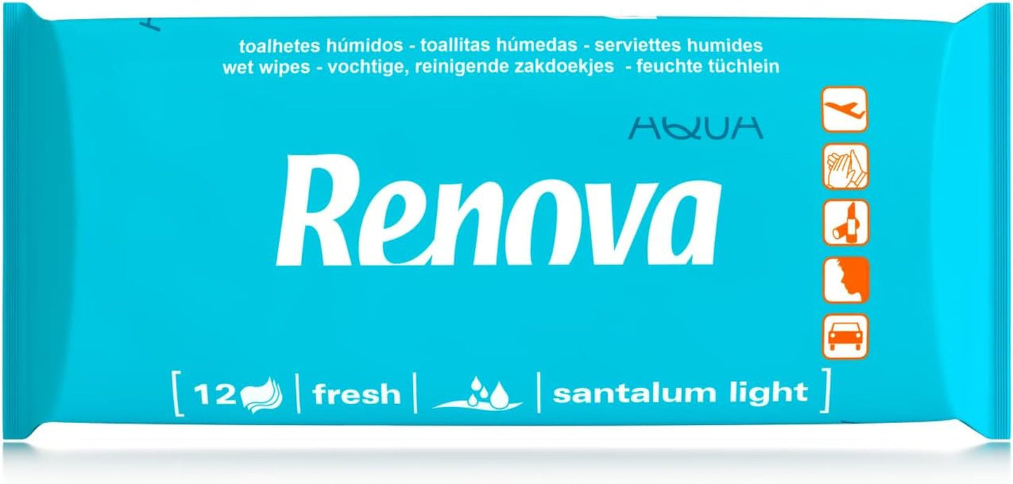 Renova vådservietter - 12 våd- og duftservietter