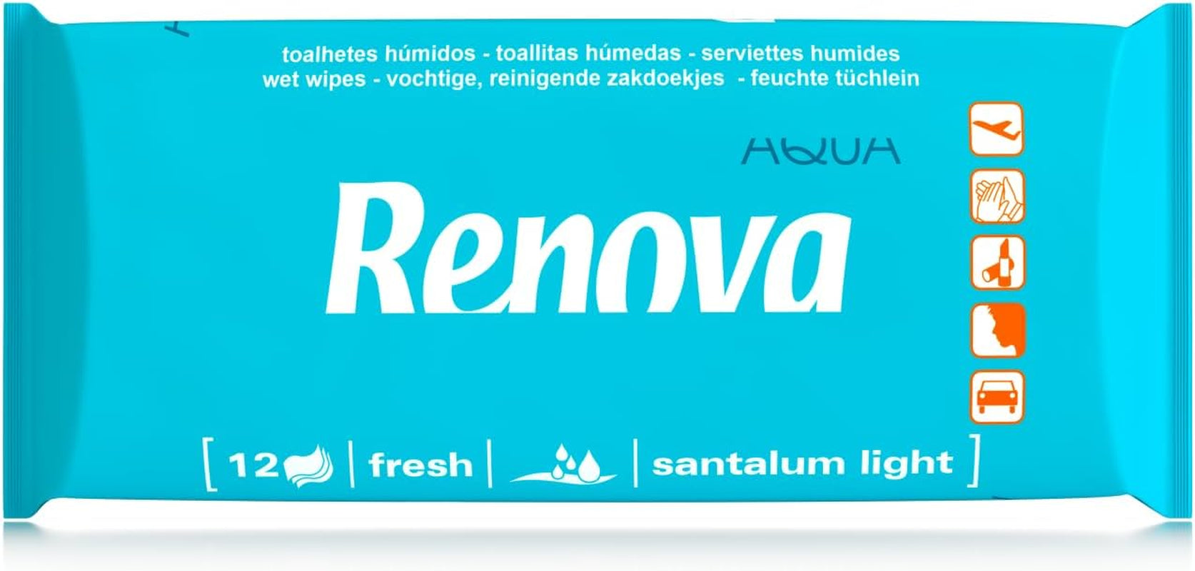 Renova vådservietter - 12 våd- og duftservietter