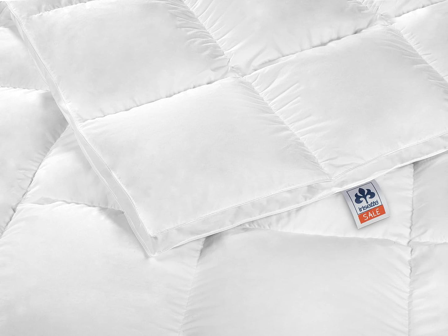 Irisette Nora dundyne Let sommerdyne med 100% bomuldsbetræk, 100% klasse I dunfyld, 135 X 200 cm, Øko-Tex certificeret, produceret i henhold til den tyske kvalitetsstandard Naty Shop Extra Varme dyner og dyner 200 X 200 Cm