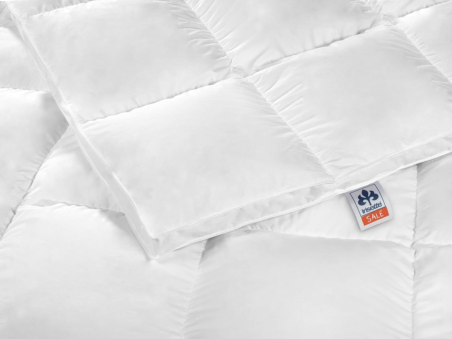 Irisette Nora dundyne Let sommerdyne med 100% bomuldsbetræk, 100% klasse I dunfyld, 135 X 200 cm, Øko-Tex certificeret, produceret i henhold til den tyske kvalitetsstandard Naty Shop Extra Varme dyner og dyner 200 X 200 Cm