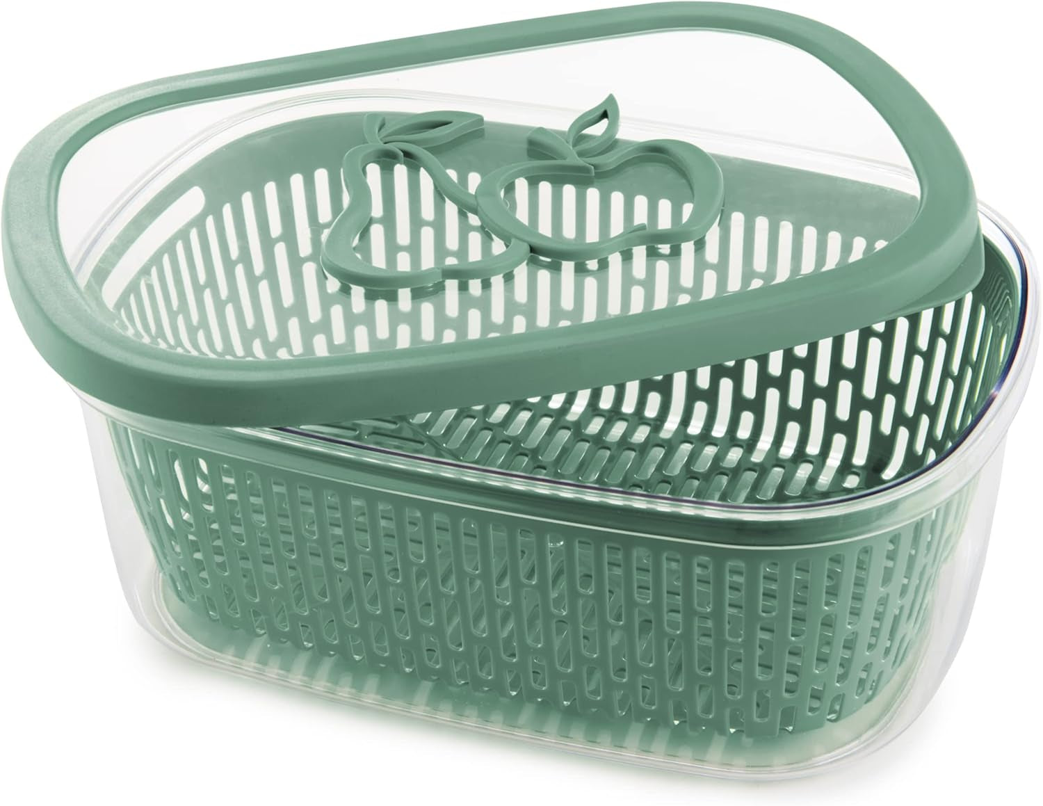 Sav til konservering af frugtsmag, plastik, grøn, 4 LT - rektangulære madopbevaringskasser Naty Shop
