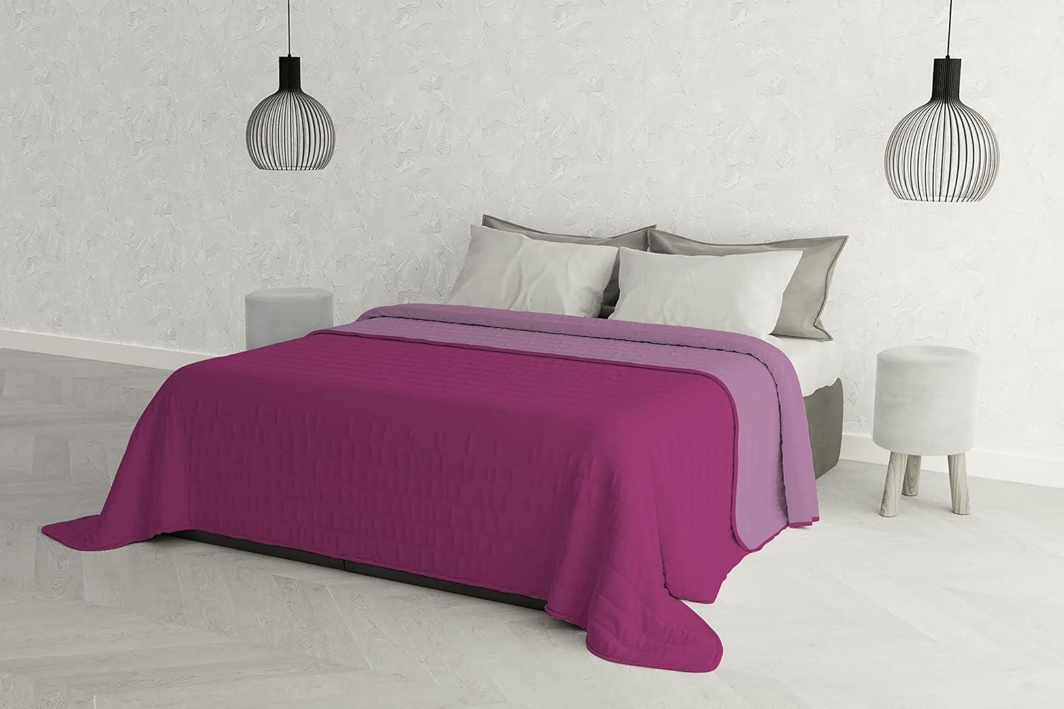 Elegant dyne til dobbeltseng 260 X 270 Cm Mørkeblå/Æblegrøn Senge og tæpper Besuche den Italiensk Sengetøj-Store Lilac/Fuchsia