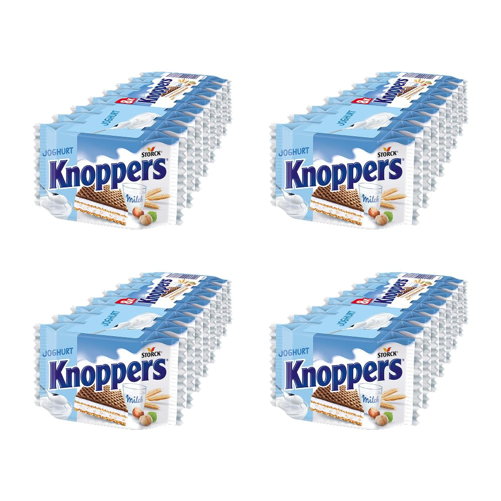 Yoghurt – 4 x 200 g – Vaffelskiver fyldt med yoghurt og nougatcreme, hasselnødder og kakao
