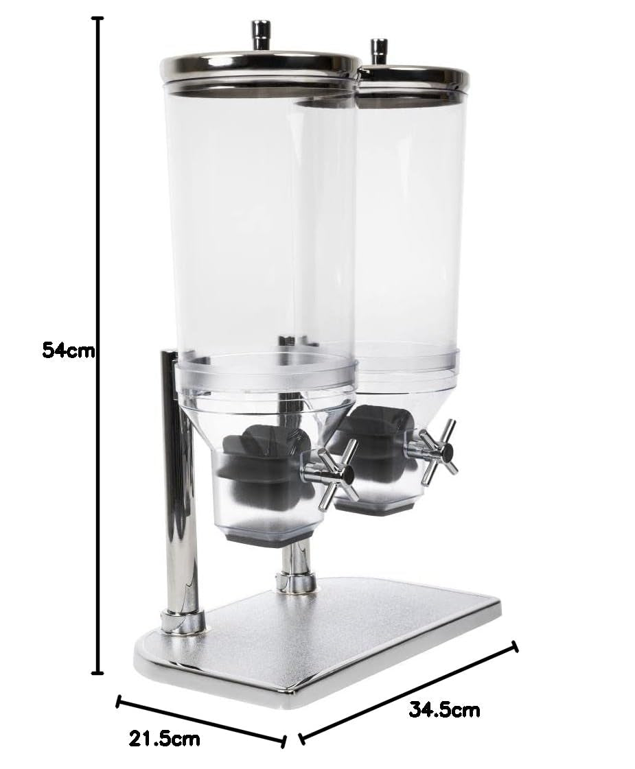 APS 11807 Korndispenser Duo FRESH+EASY, 22 x 35 cm, H: 52 cm, SA beholder, låg i rustfrit stål 18/8 Madopbevaringsbokse Naty Shop
