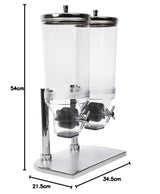 APS 11807 Korndispenser Duo FRESH+EASY, 22 x 35 cm, H: 52 cm, SA beholder, låg i rustfrit stål 18/8 Madopbevaringsbokse Naty Shop
