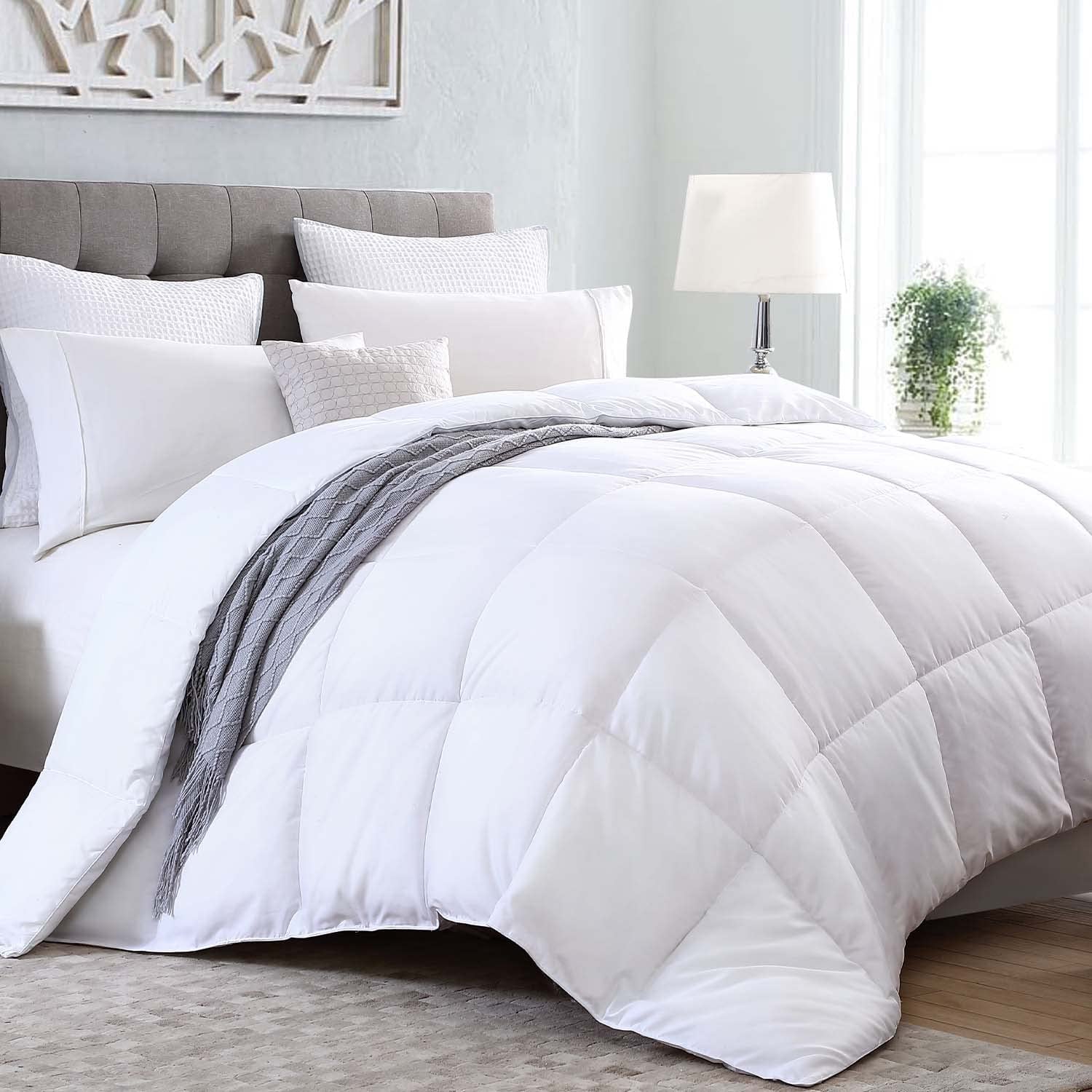Kingsley Trend alternativ hvid dundyne til alle årstider, hele sæsonen, kingsize dyne (2,6 M X 2,3 M), bløde, maskinvaskbare dyner og dyner Naty Shop King White