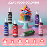 Rød madfarve 120 ml, højkoncentreret og sukkerfri flydende madfarve til bagning, kager, makroner, glasur, fondant, småkager, donuts
