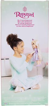 Disney Princess Rapunzel 35 cm dukke, reflekterende glitterøjne, bevægelige led, aftagelig kjole, sko, krone, langt blondt hår, til piger på 3+