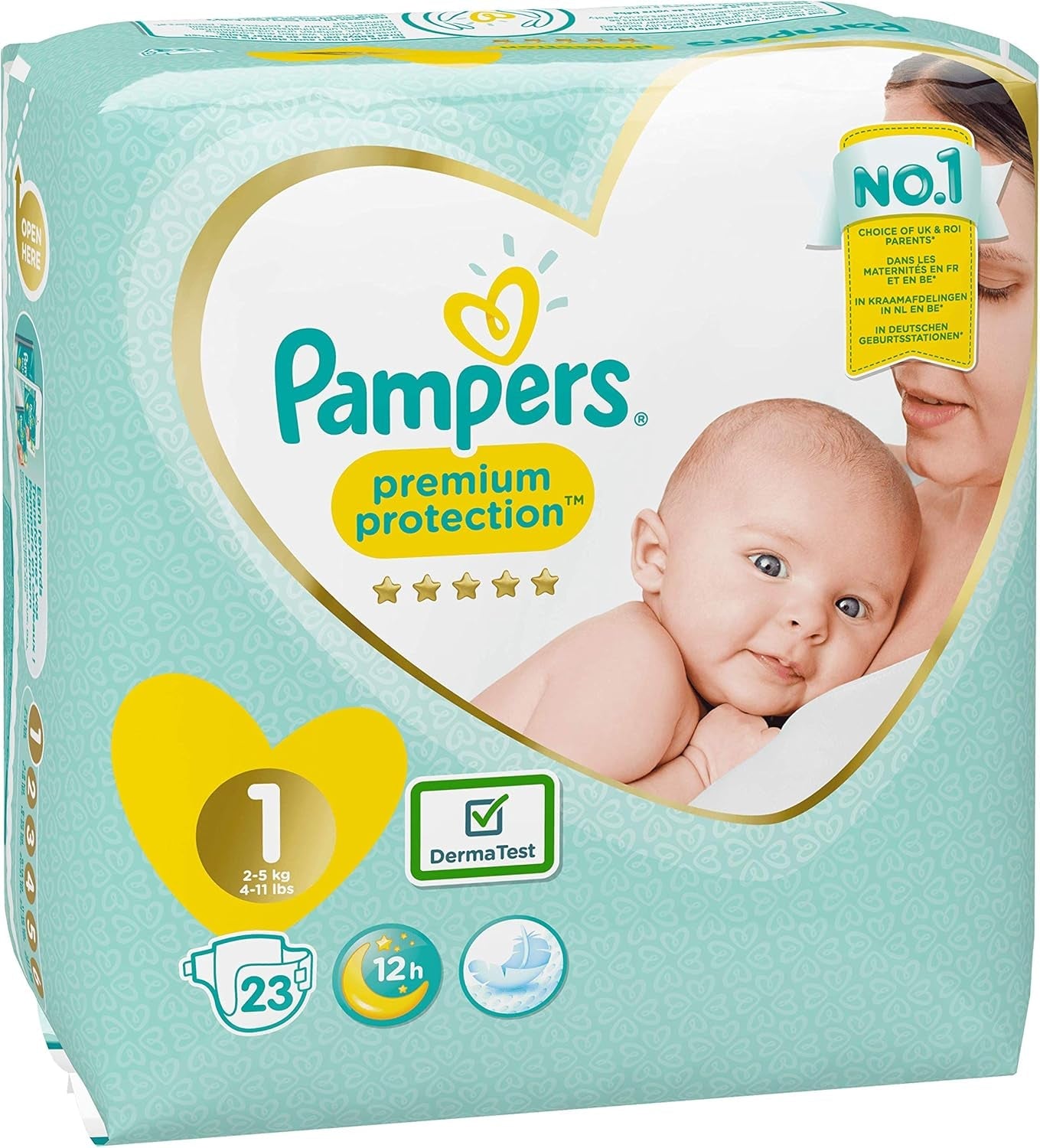 Pampers Premium Protection New Baby bleer, str. 1 (nyfødt), 22 stk