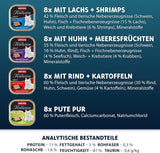 animonda Vom Feinsten Adult Fish & Meat Variety (32 x 100 g), vådfoder til voksne katte, kornfrit og sukkerfrit kattefoder, fine frikadeller i stykker