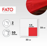 - Engangspapirservietter, ideel til afslappede frokoster og buffeter, 50 pakke servietter, størrelse 33X33, 4-fold, 2-lags, rødt, 100 % rent cellulosepapir, Fsc-certificeret