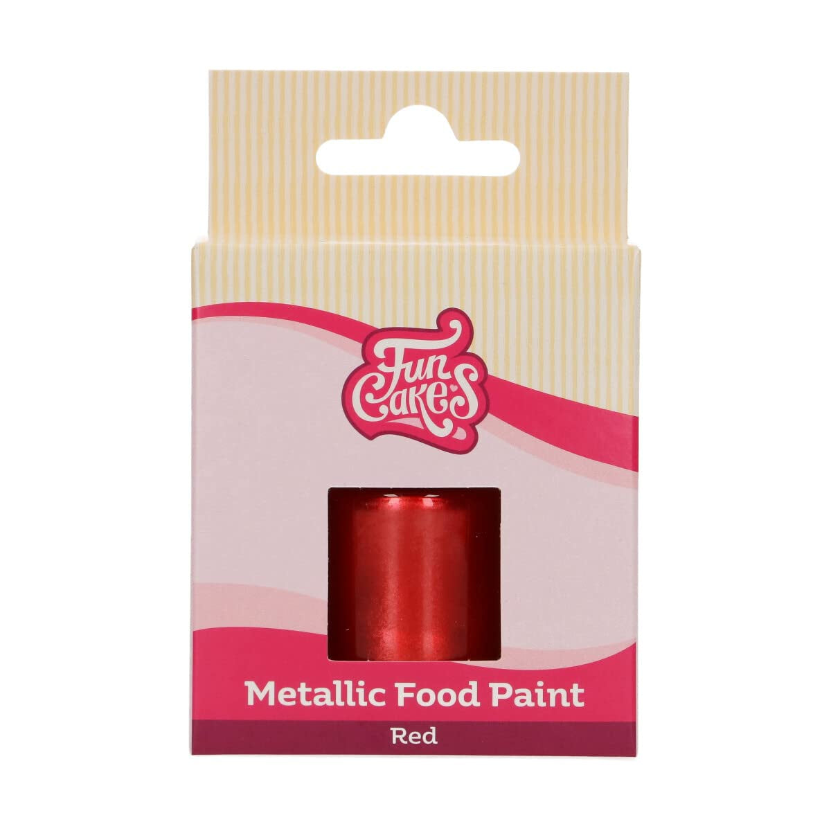 Funcakes Red Metallic Food Paint: Skab metalliske effekter på fondant, marcipan, royal icing og småkager. 100% spiselig madfarve, Halal, velegnet til vegetarer og veganere, 30 ml