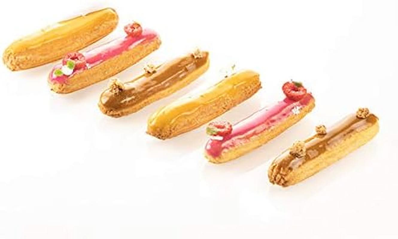 Silikomart Professional, mikroperforeret silikonemåtte bagning Eclair Two Girls 58,3 x 38,4 cm Køkken Naty Shop