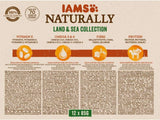 IAMS Natural Wet Cat Food i Sauce - Højkvalitets kød- og fiskevådfoder til voksne katte, Land & Sea Collection, 12 x 85g