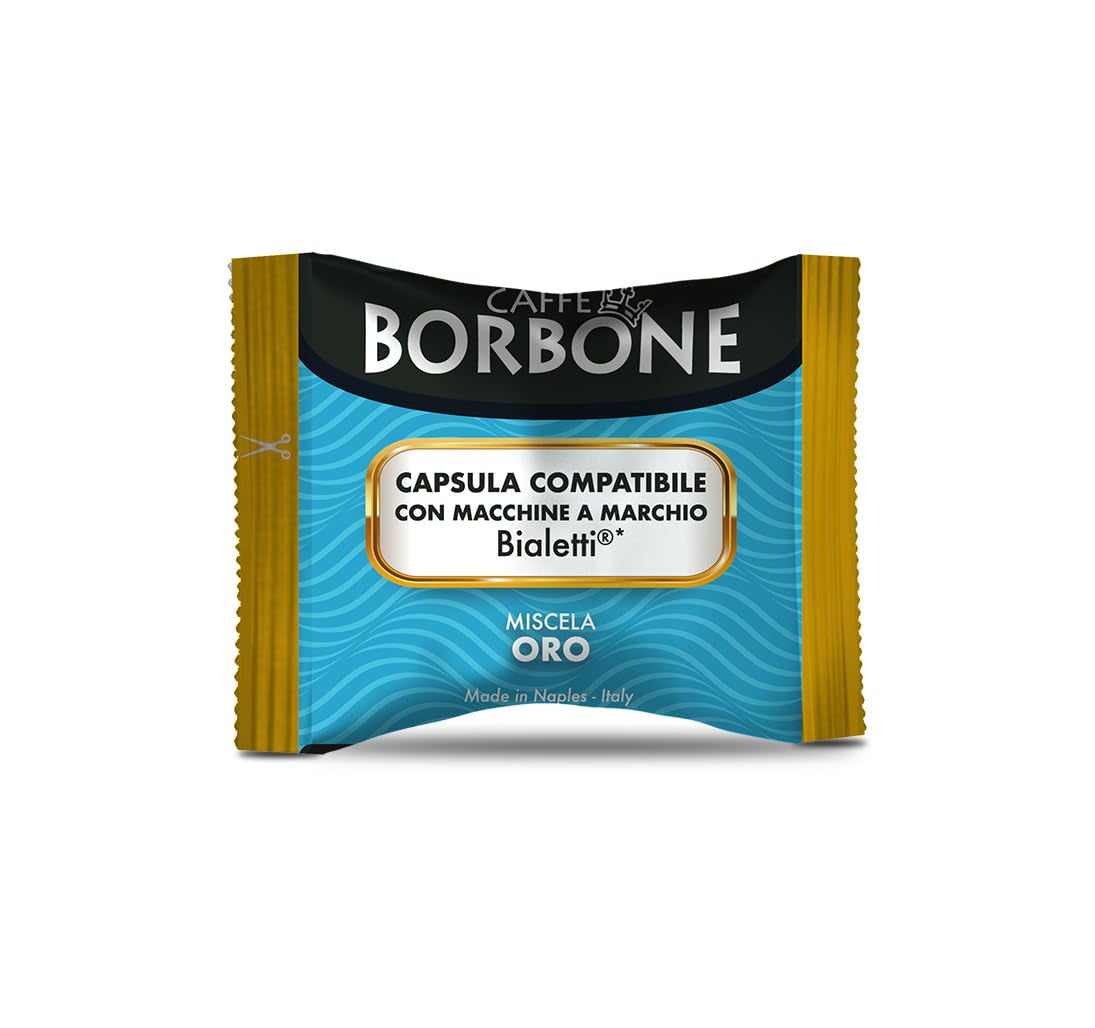 Caffè Borbone Gold-Kaffeemischung - 50 Kapseln - Kompatibel med Kaffeemaschinen der Marke Bialetti®*