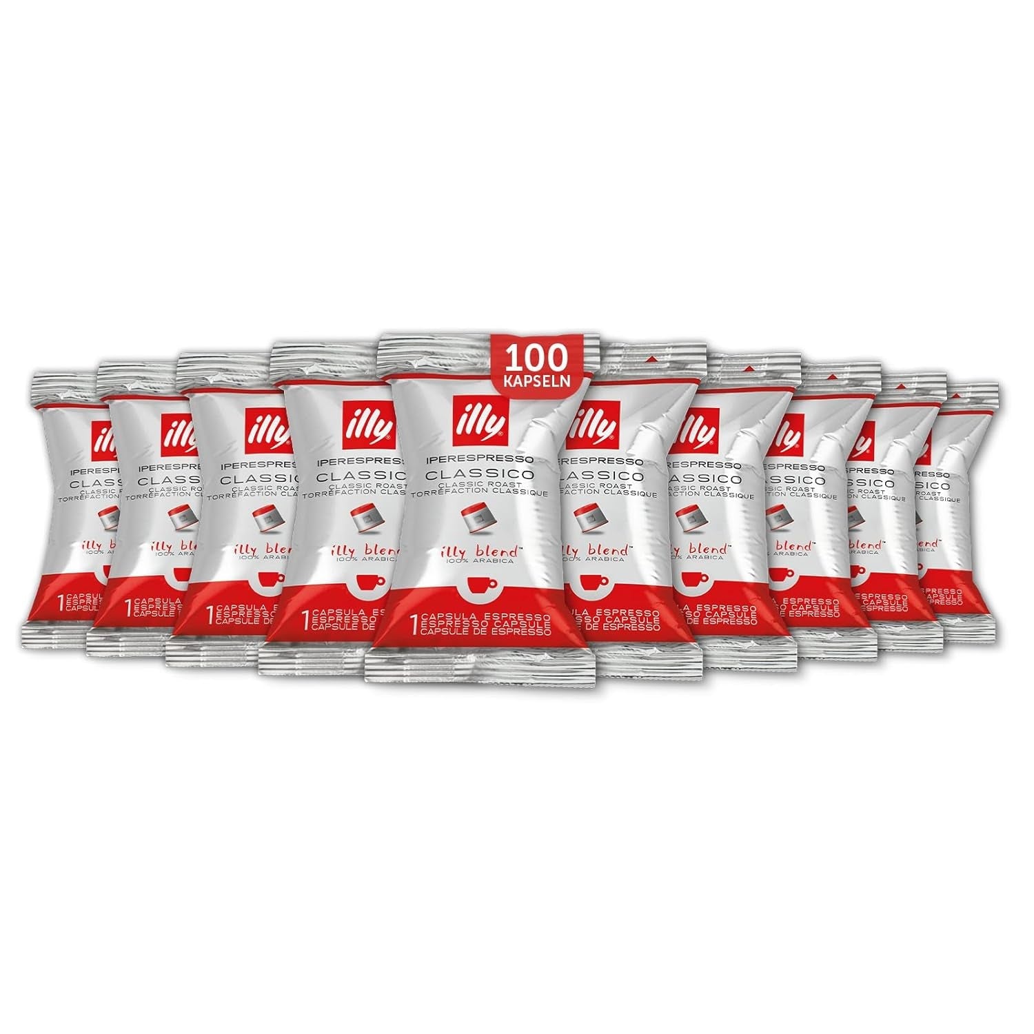 illy Iperespresso Kaffeekapseln klassiske Röstung CLASSICO, Packung med 100 Kapseln