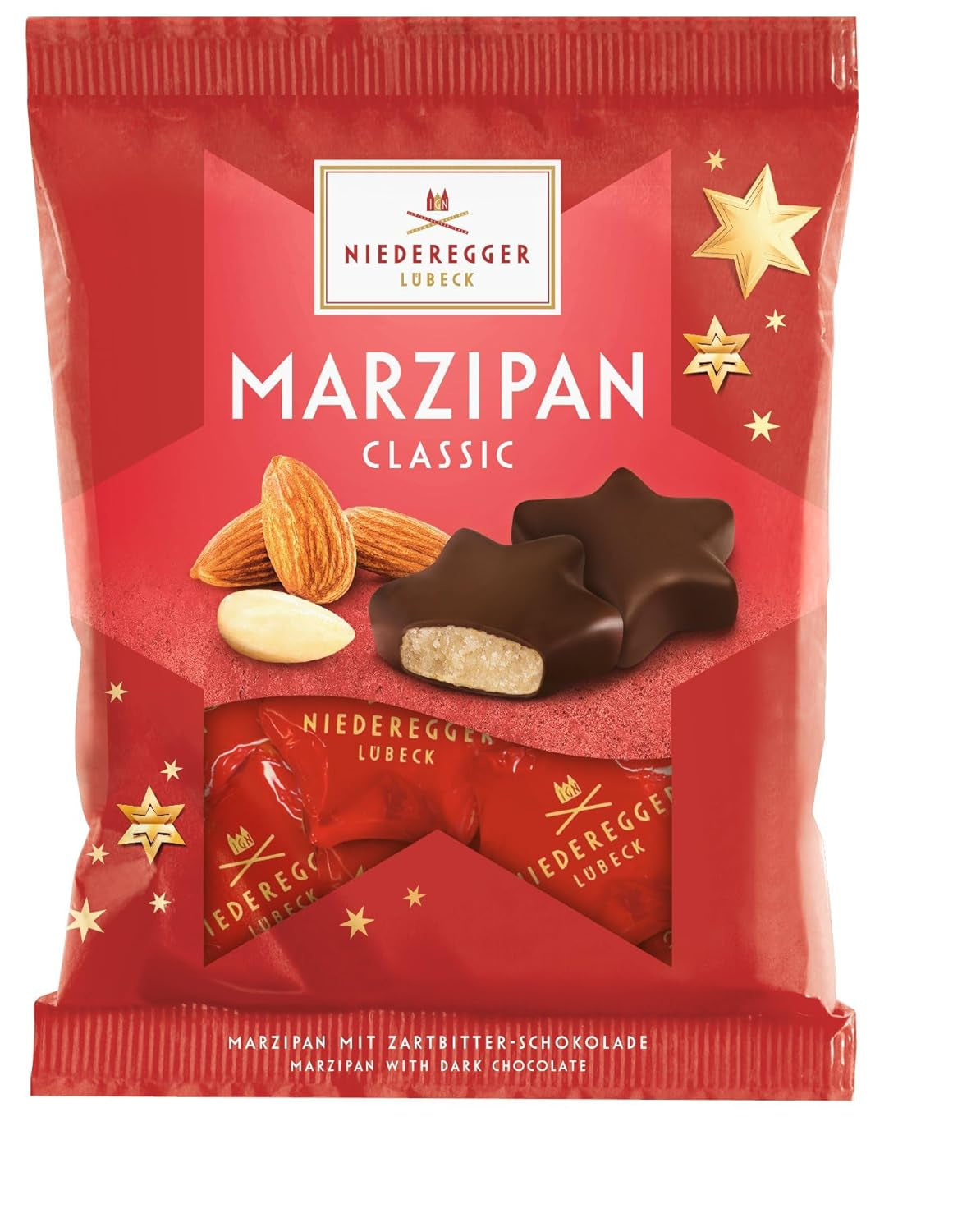 Niederegger Marcipan stjerner i en pose 87g