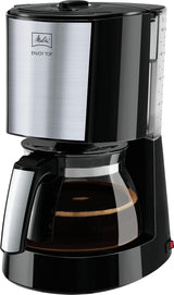 Melitta Enjoy Top Therm - Espressomaskine med filter og termokande i rustfrit stål, til op til 10 kopper kaffe, sort/rustfrit stål