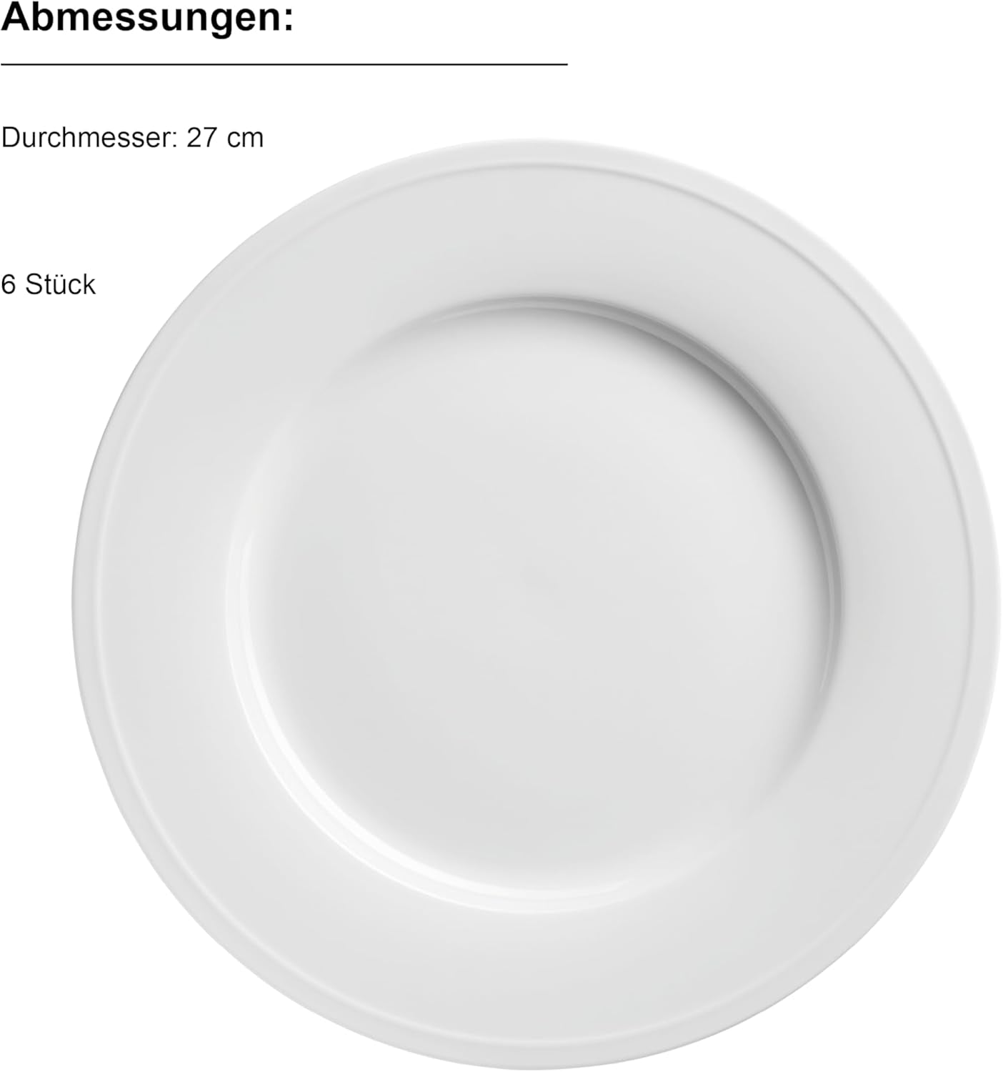 MÄSER Arlona 18-delt porcelænsstel til 6, tidløst og elegant, hvidt