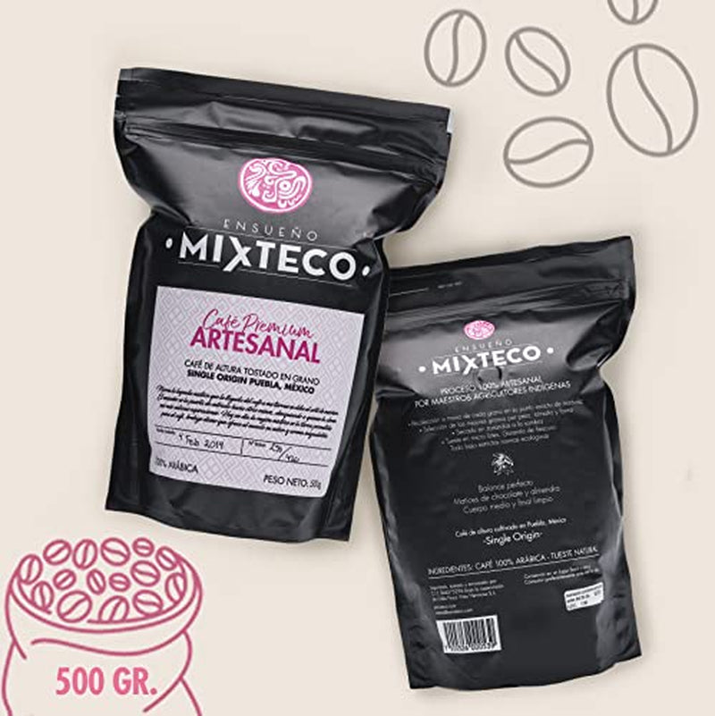 Brændte Arabica kaffebønner | 500 g med strejf af kakao og mandler | Fra en traditionel kafferister | Delikat smag