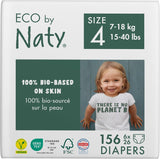 Eco Diapers Eco fra Naty Baby Eco Diapers - premium økologiske bleer, miljøvenlige, lavet af plantebaserede materialer, ideel til følsom babyhud (størrelse 5 - 80 stk.)