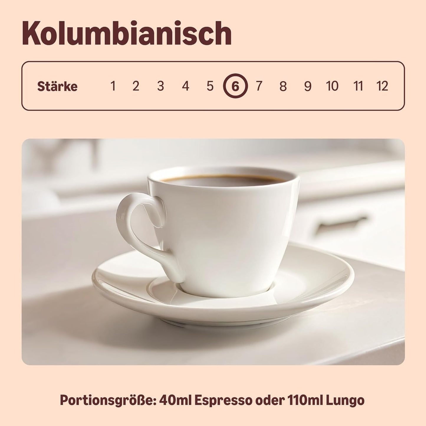 By Amazon Heimkomposterbare Kaffeekapseln, kompatibel med Nespresso, 100 % kolumbianischer Arabica, 20 Stück – Rainforest Alliance-zertifiziert