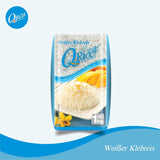 Q RIS | Weißer Klebreis Langkorn aus Thailand | Aromatisch mit klebriger Tekstur | Ideel til karry, sushi, mochi eller risengrød 1 x 1 kg