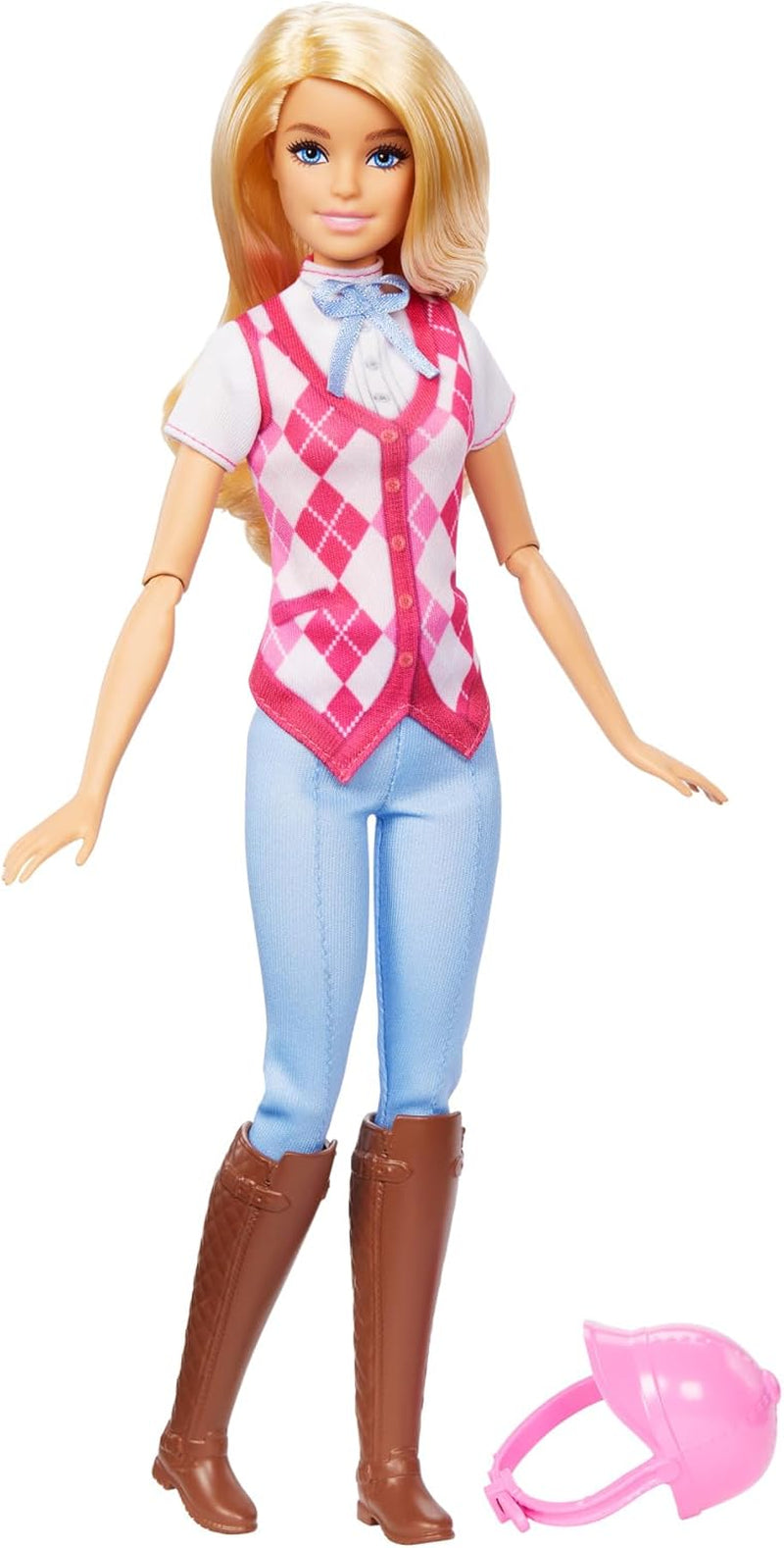 Barbie Malibu dukke og tilbehør fra Barbie Mysteries: The Secret Horse Adventure, inklusive modedukke, aftageligt ridetøj og hjelm, HXJ38
