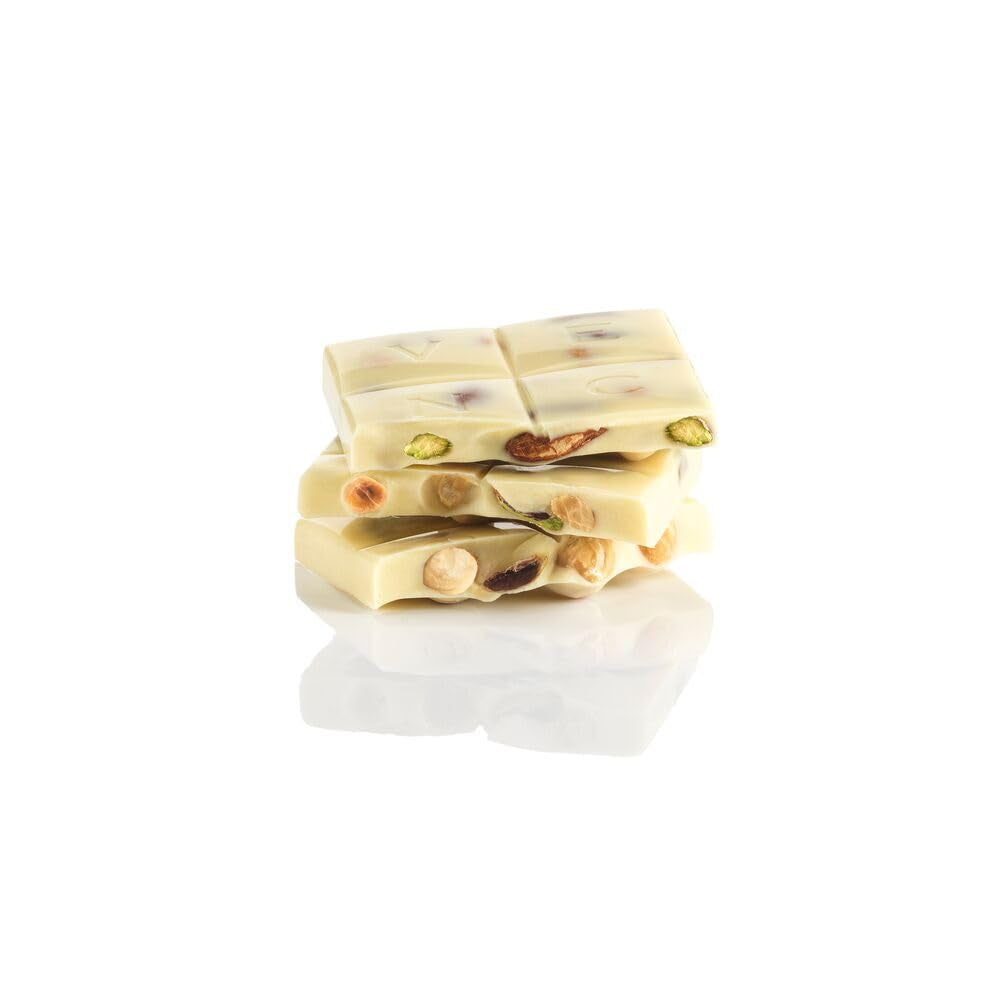 Venchi - Saltet hasselnøddebar, saltede hasselnødder, mandler og pistacienødder, 95 g, med "Piemonte-hasselnødder", glutenfri, ingen kunstige farver og ingen konserveringsmidler