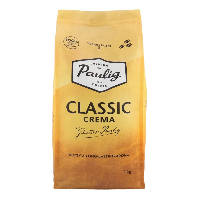 Klassiske Crema helstristede kaffebønner, 1 kg