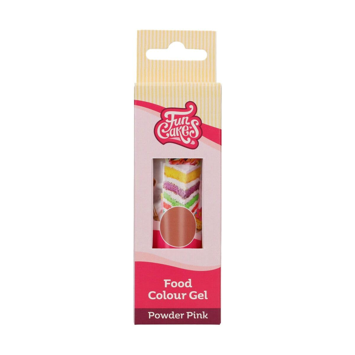 Madfarve Funcakes Gel Powder Pink: Højkoncentreret madfarve til dej, creme, fondant, marcipan, kager, nem dosering, individuelle dråber til at skabe levende farver, Halal, 30 g