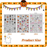 Nagelsticker Halloween, 8 Blätter Halloween Nagelsticker, Kürbis Nail Sticker, Nail Art, Nagel Charms, Nagel Zubehör, Nageldesign, Jul (Typ A)