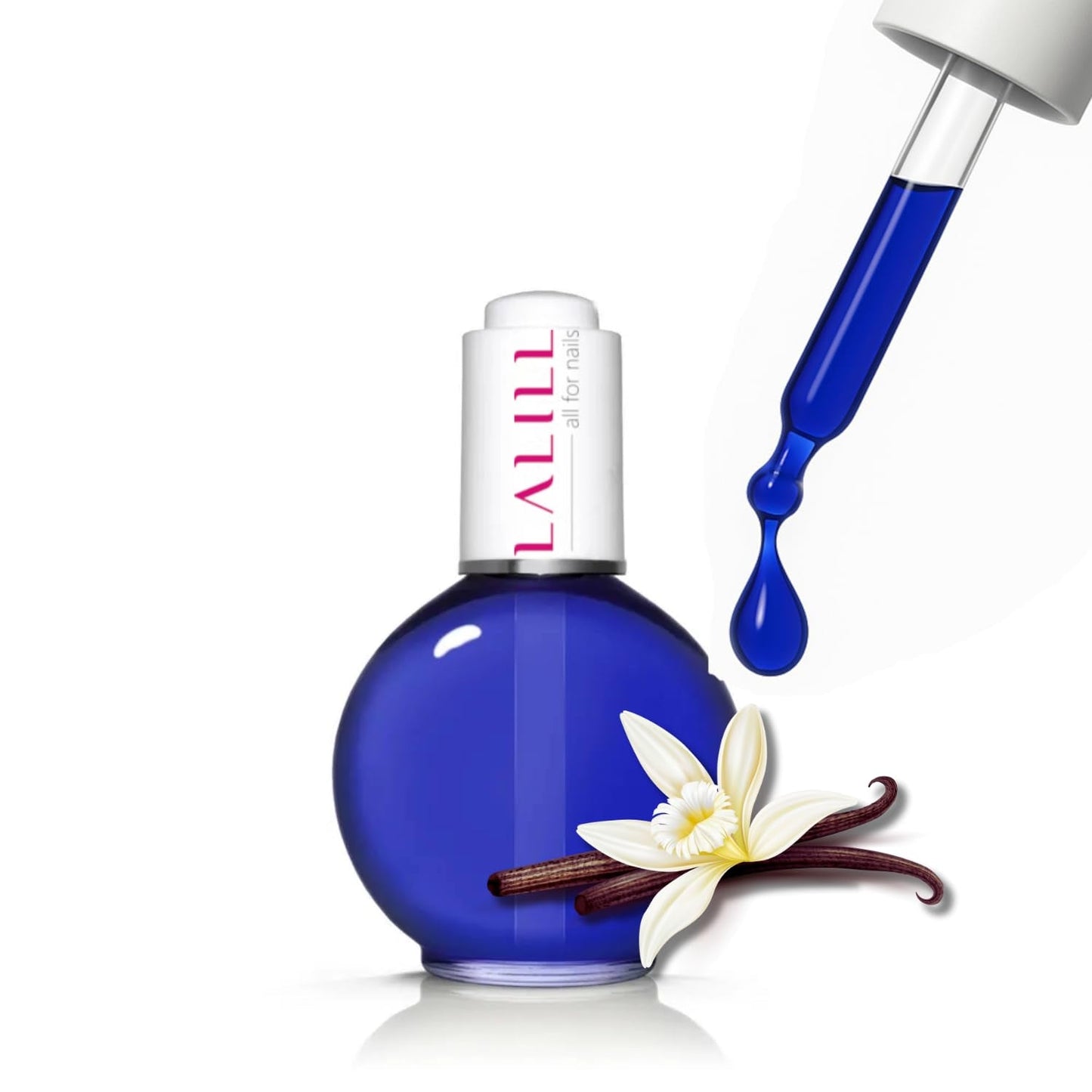 LALILL Nail Cuticle Oil 75Ml - Himbeere Nagelpflegeöl - Nagelöl Pflege Für Nägel Nagelhaut - SPA Maniküre Naildesign Hände - Vegansk - With Pipette