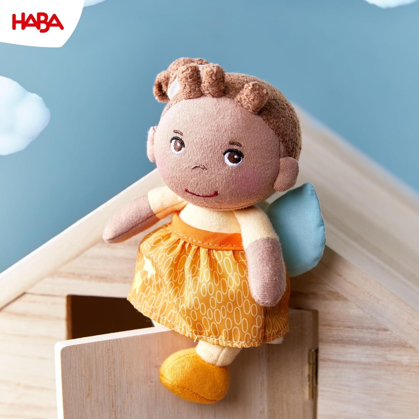 HABA Guardian Angel Holly - Blød stofdukke (15 cm), perfekt velkomstgave til babyer og småbørn - Vaskes ved 30 °C - 2011871001
